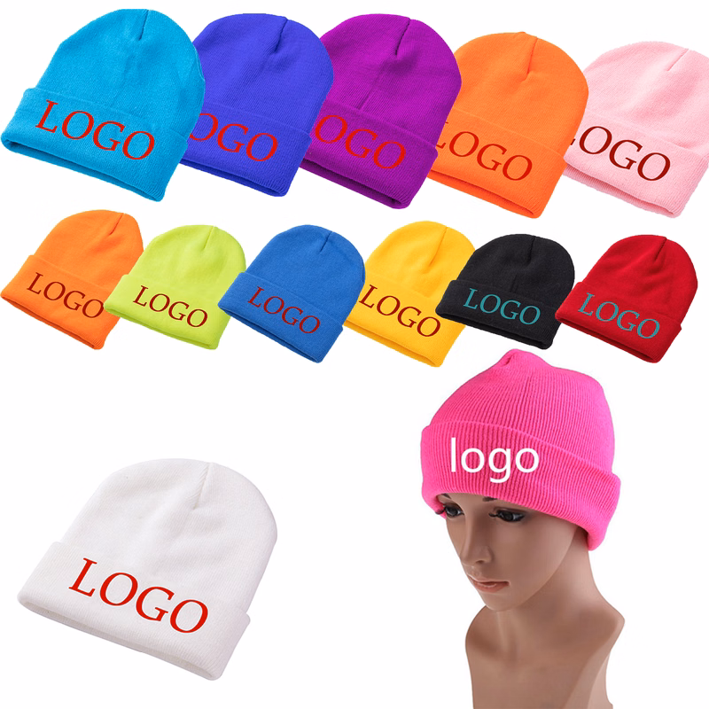 Custom Sports Knit Beanie Cap Winter Hats