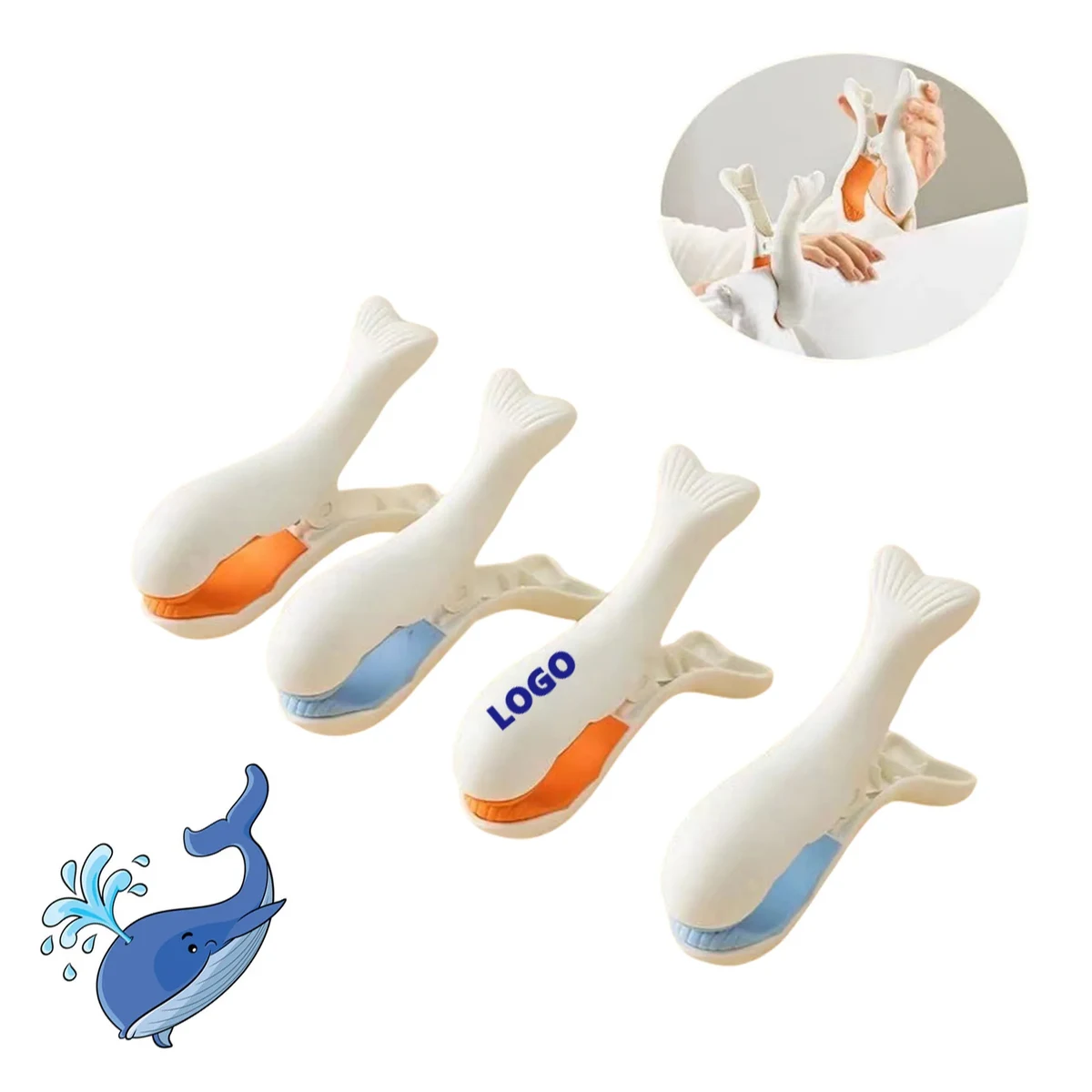 Whale Windproof Beach Towel Clip 1