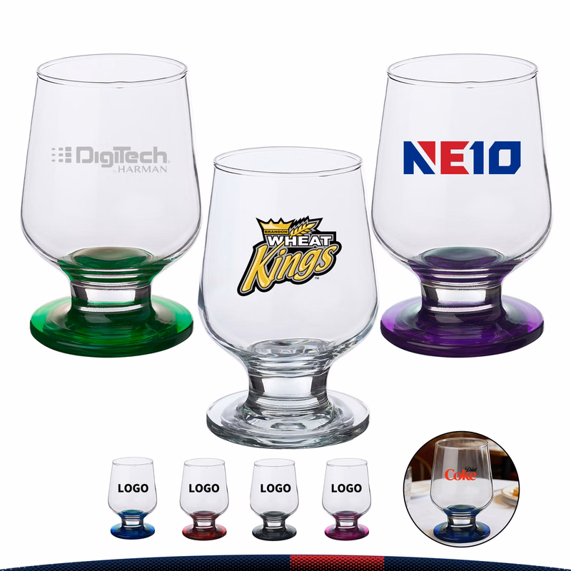 12.5 oz Thick Stem Glass Water Goblets