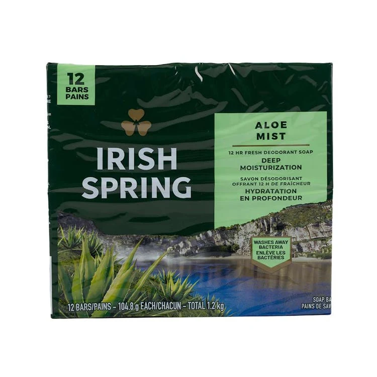 Irish Spring Aloe Mist Bar Soap - 12 Pack 3.7 oz 1