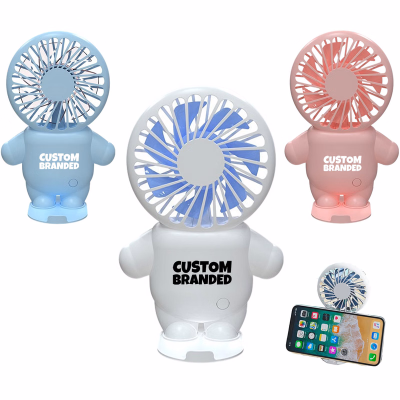 2-In-1 Astronaut Rechargeable Handheld Fan W/Phone Stand