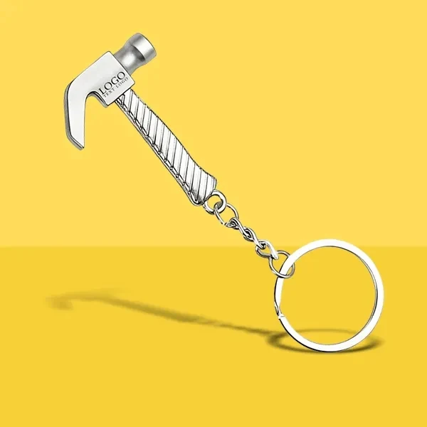 Custom Silver Hammer Keychain 1