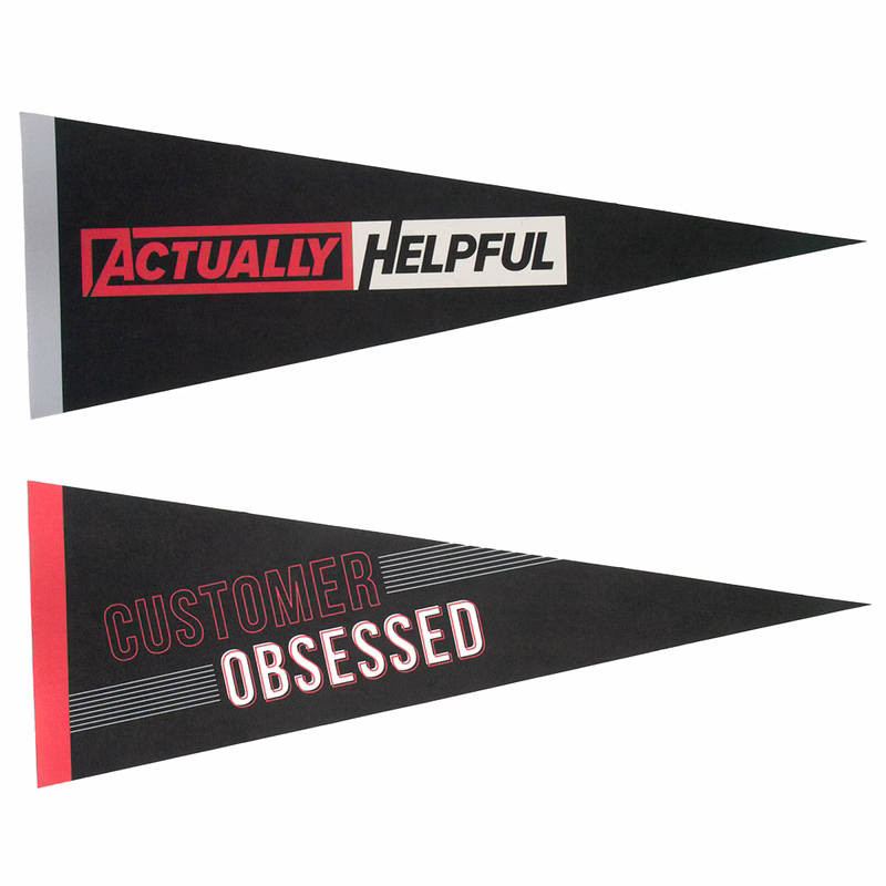 9" x 24" Full Color Felt Pennant, No Strip