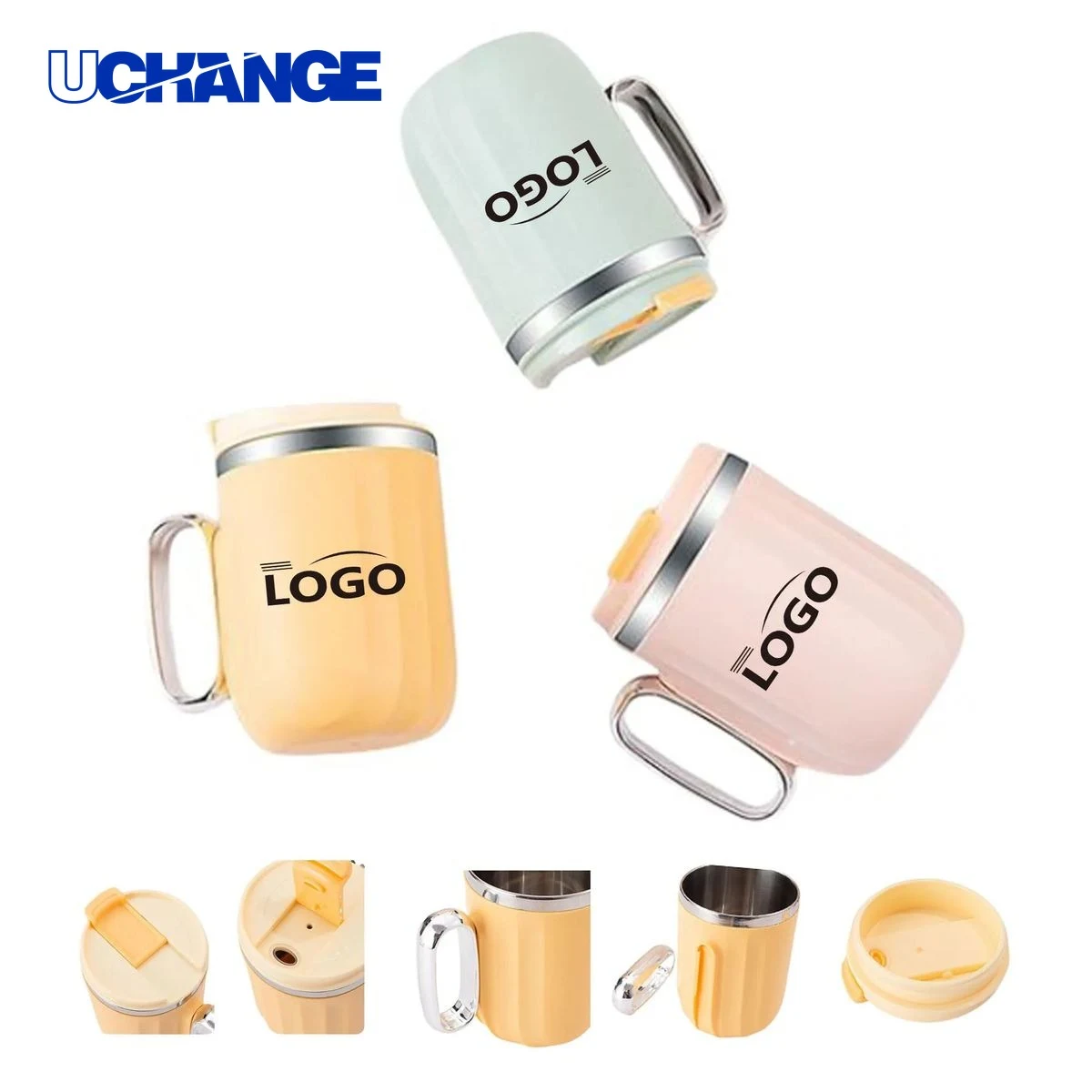 Double Wall Coffee Mug Container with Handle 1