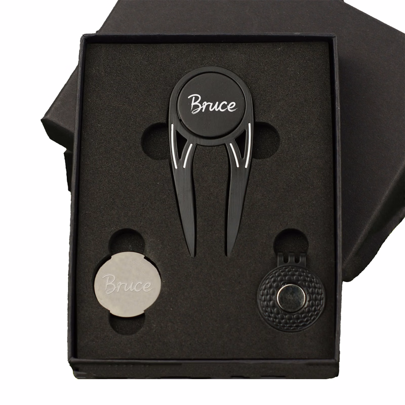 Zinc Alloy Golf Divot Tool Set w/ Hat Clip