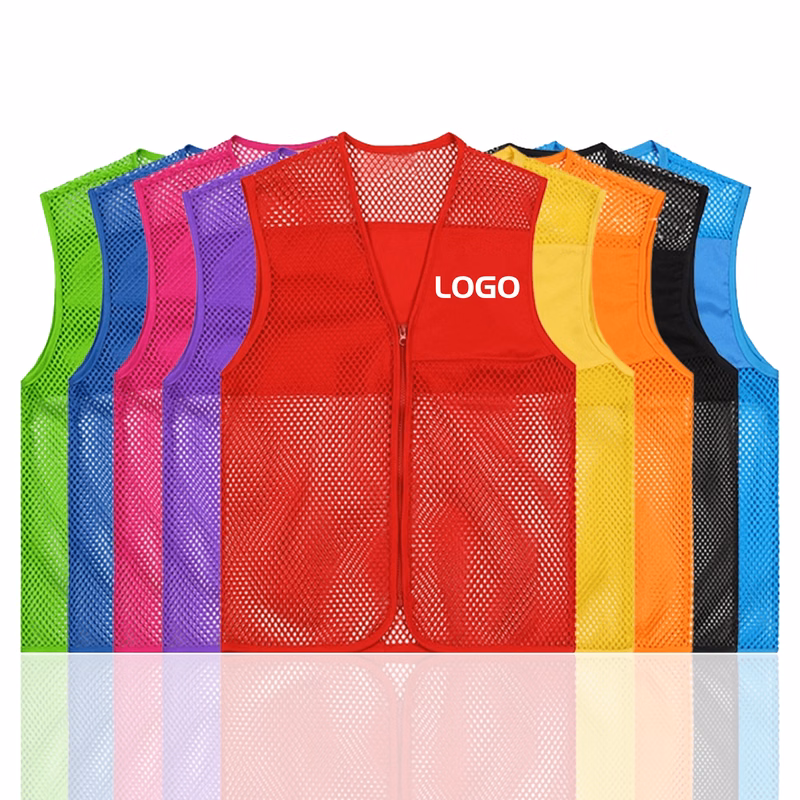 Men Women Utility Pockets Mesh Vest