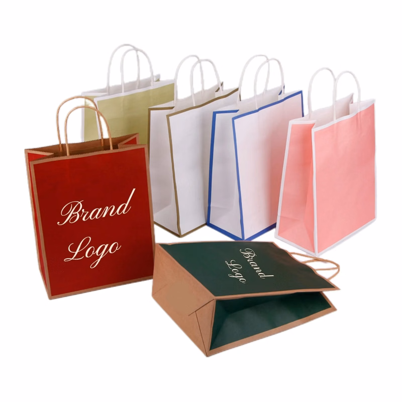 Custom Natural Kraft Paper Shopper Bag