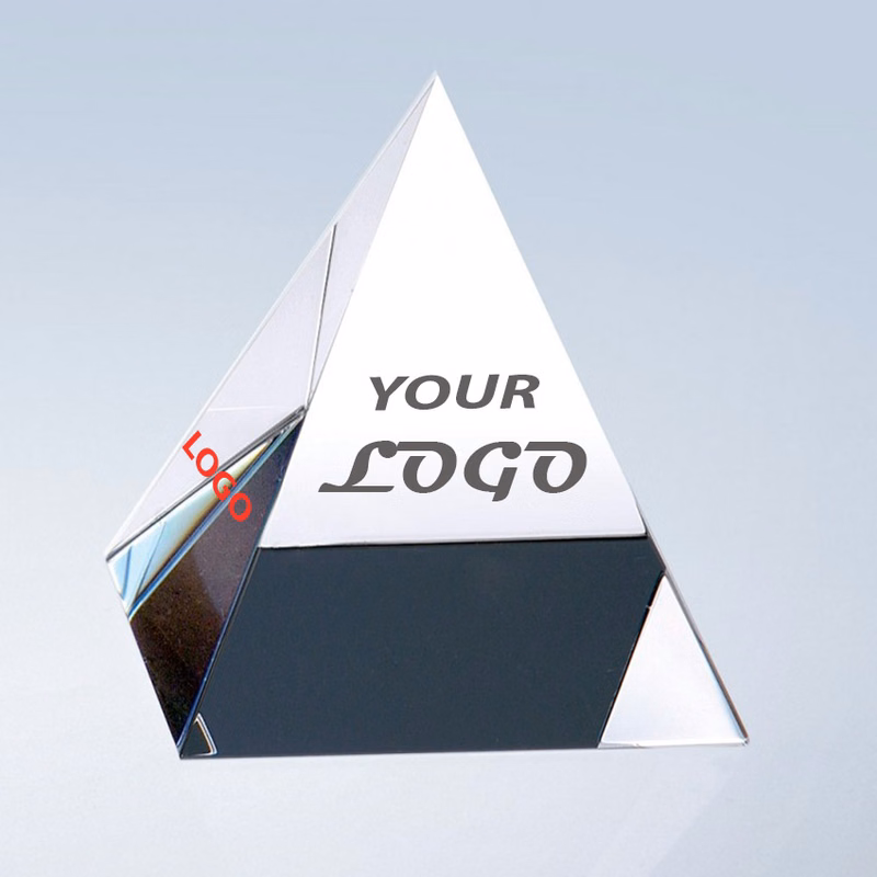 Optical Crystal Pyramid Paper Weight