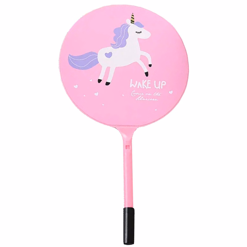 Multifunctional Plastic Handheld Unicorn Fan w/Ballpoint Pen
