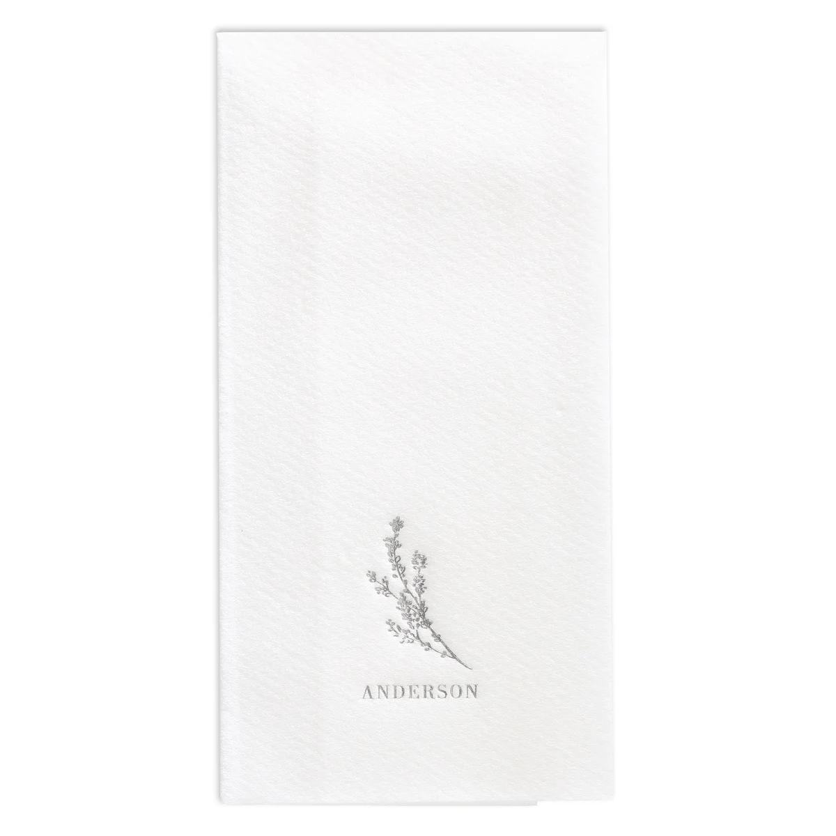 Wispy Floral Premium Guest Towel w/uncoined Edge (White) 1