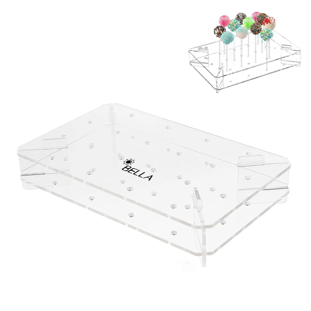 20 Hole Clear Acrylic Lollipop Display Stand 1