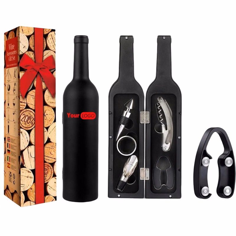 Bottle Shaped Wine Opener 5 Piece Set