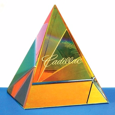 COLOR REFLECTIVE OPTICAL CRYSTALPYRAMID