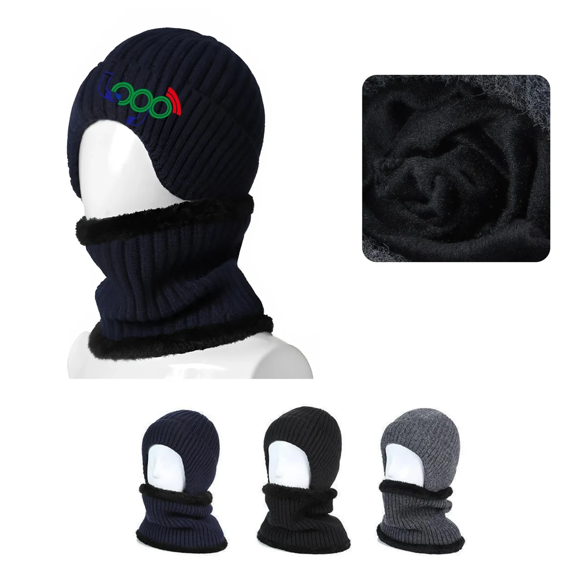 Winter Knitted Hat And Scarf Set 1