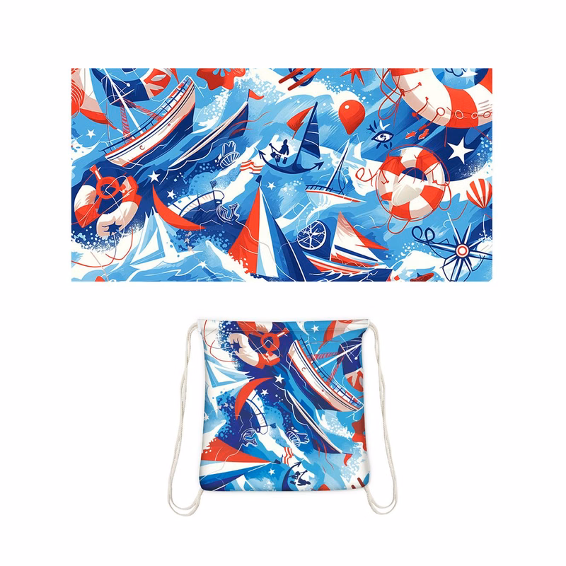 Lightweight Sandproof Quick Dry Beach Towel Backpack