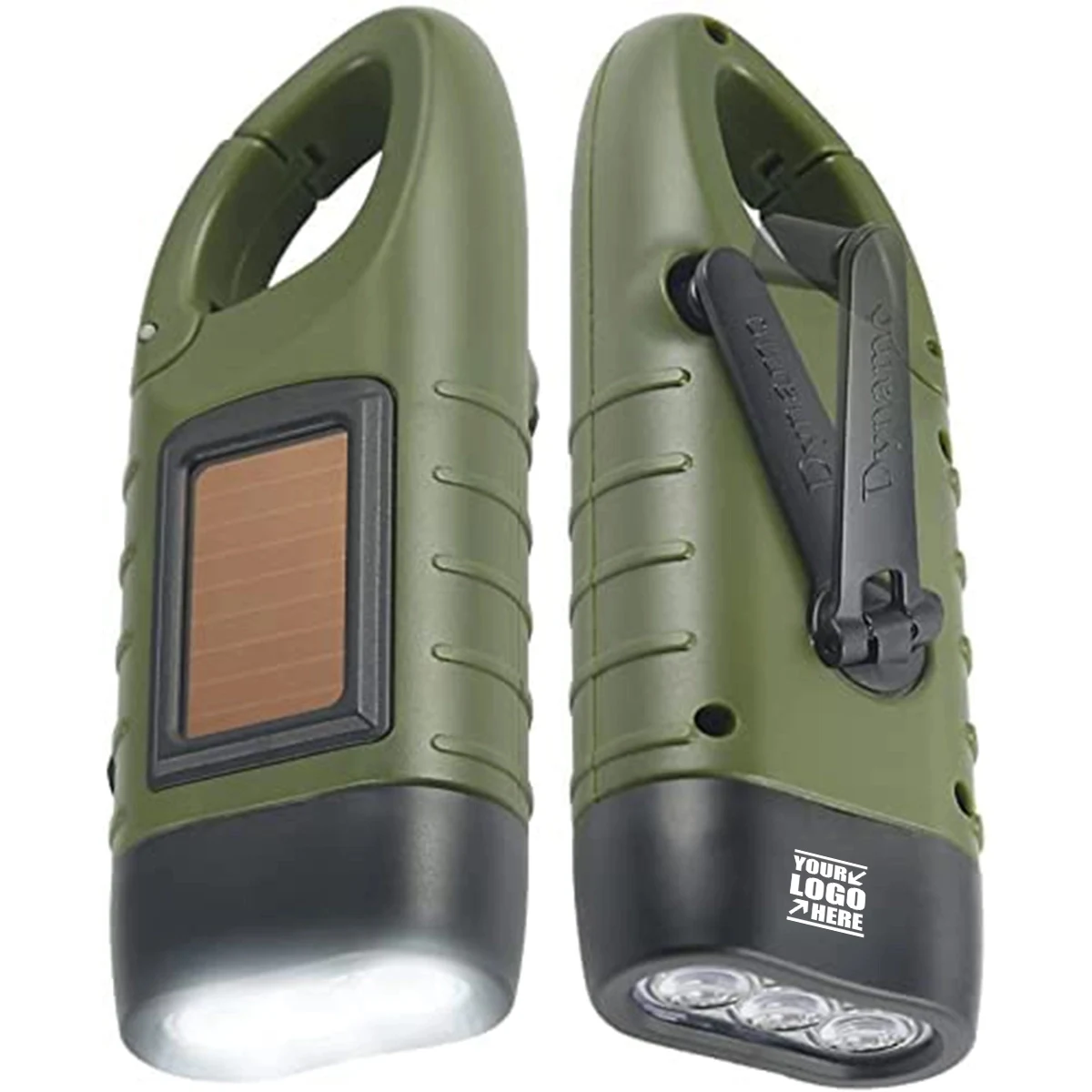 Hand Crank Solar Powered Flashlight 1