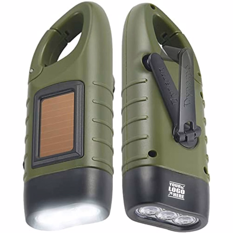 Hand Crank Solar Powered Flashlight
