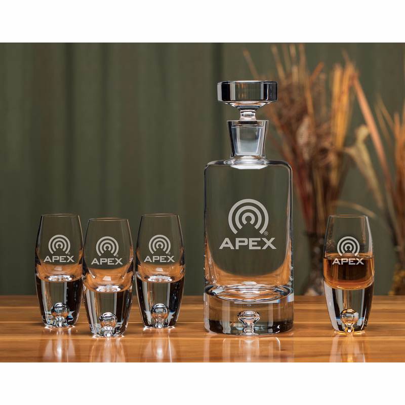 Deluxe Cylinder Decanter Set, 5-Piece