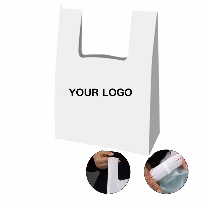 Durable Food Grade Shopping Tote Bag 5mil Plastic