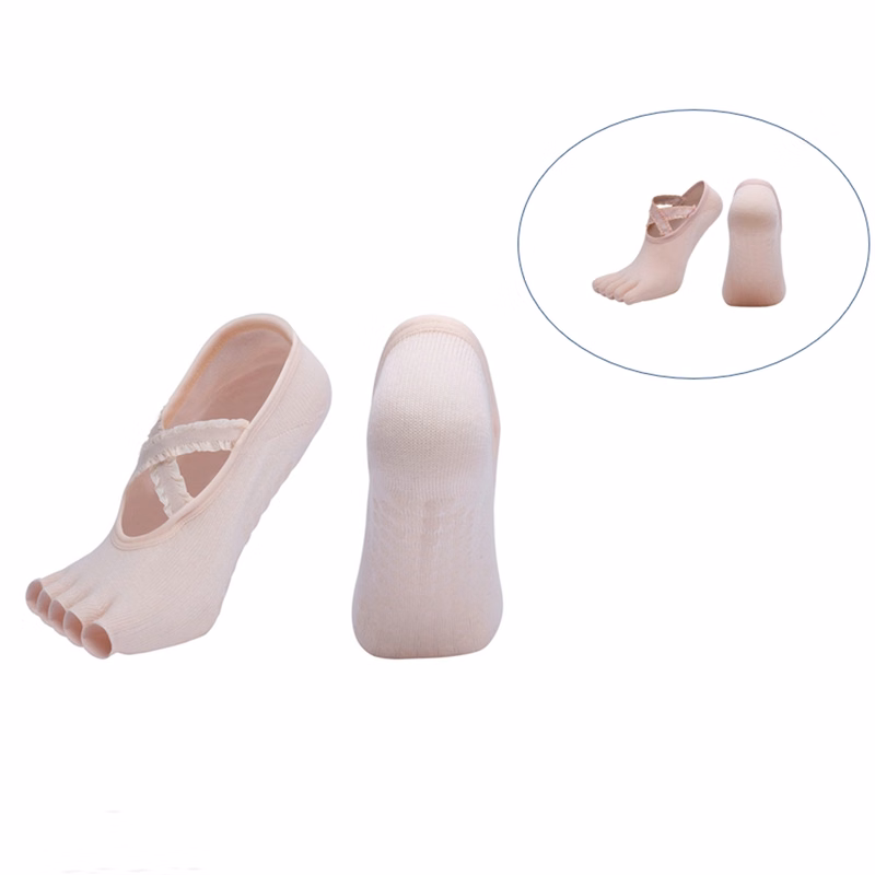 Yoga Five Toe Socks for Women with Grips
