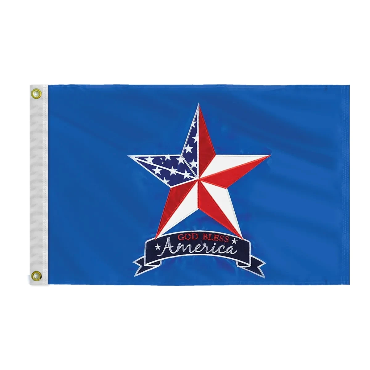Applique & Embroidered Flag 16" x 24" Nylon 1