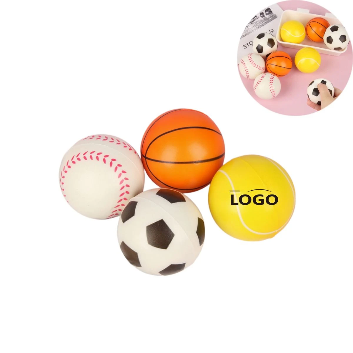 PU Foam Soccer Basketball Stress Balls 1
