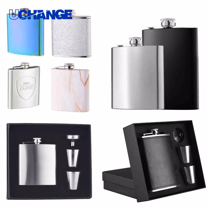 Stainless Steel Hip Flask Gift Set