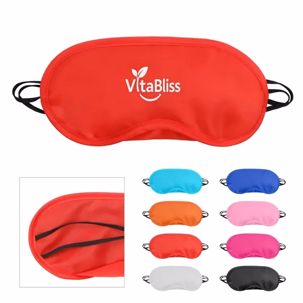 Custom Polyester Sleep Eye Mask with Nose Pad — Travel Comfort Essential