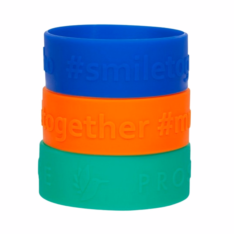 1" Embossed Silicone Bracelets