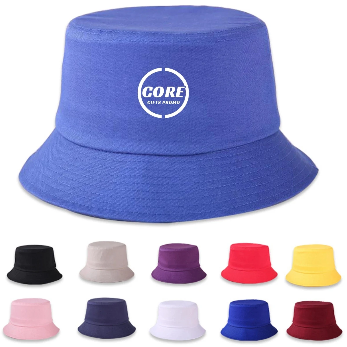 Cotton Bucket Hat Sun Plain Colors 1