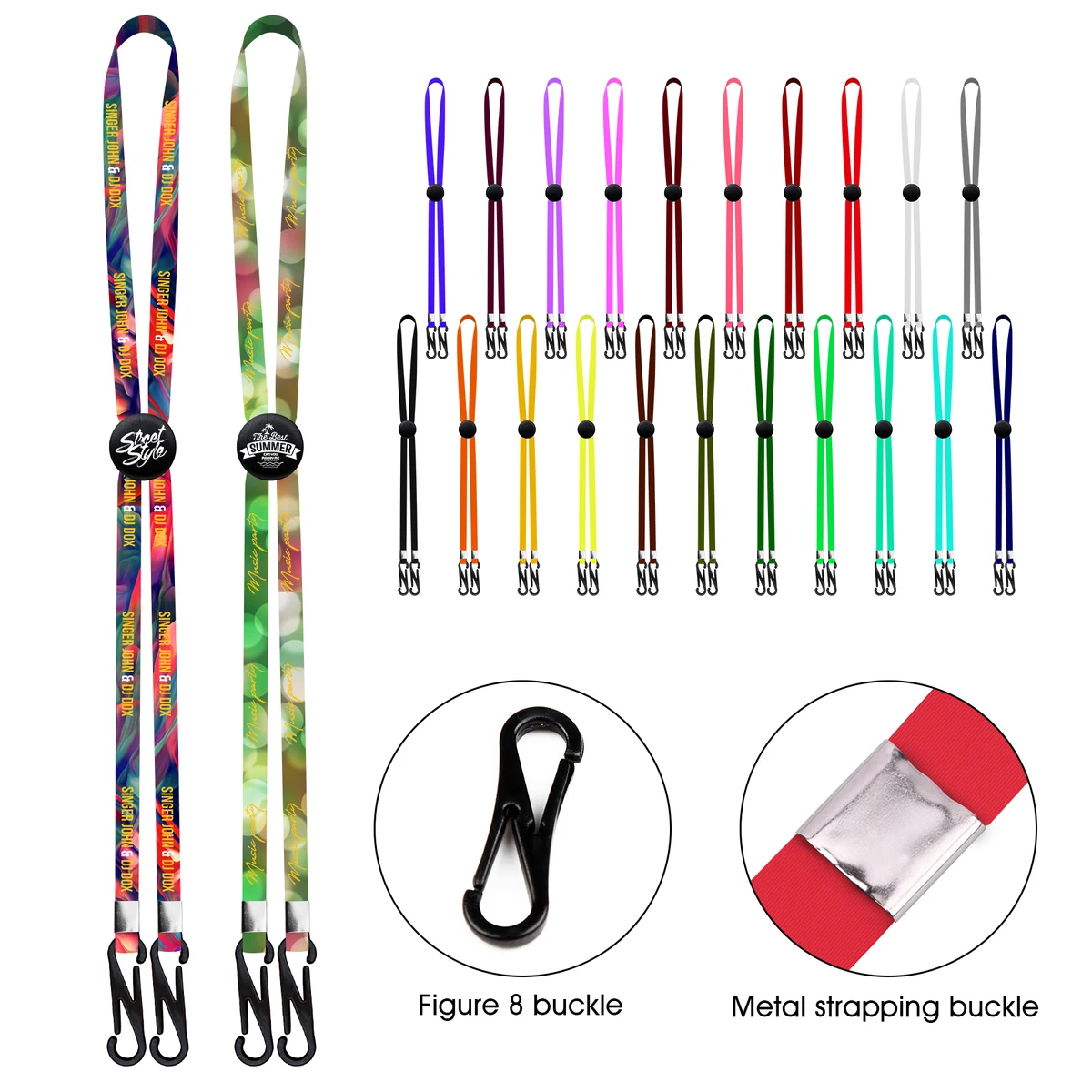 Dye Sublimation Adjustable Mask Holder Lanyard 1