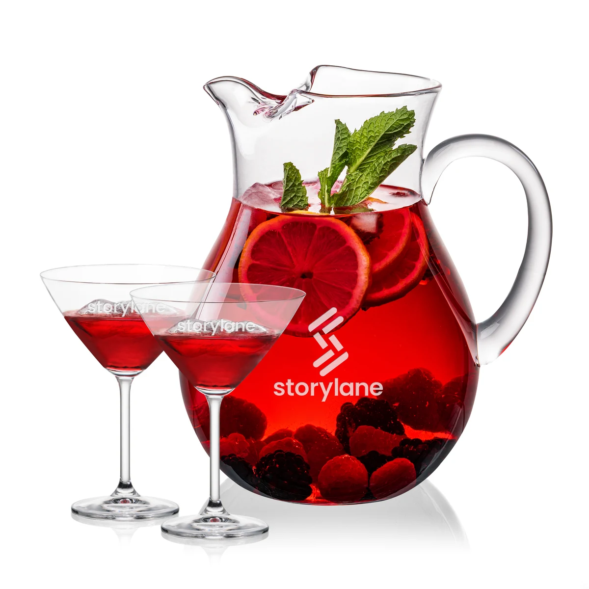 Montclair Pitcher & Coleford Cocktail Set, custom glassware with logo imprint 1