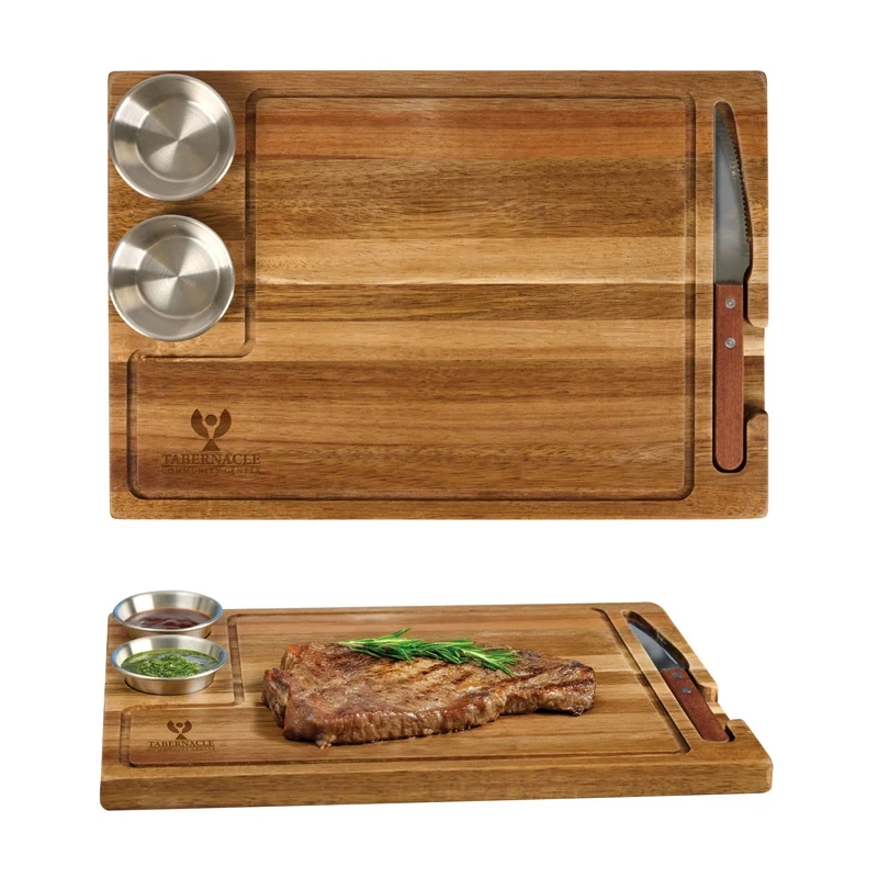 Arthur 4-Piece Acacia Wood Steak Board 1