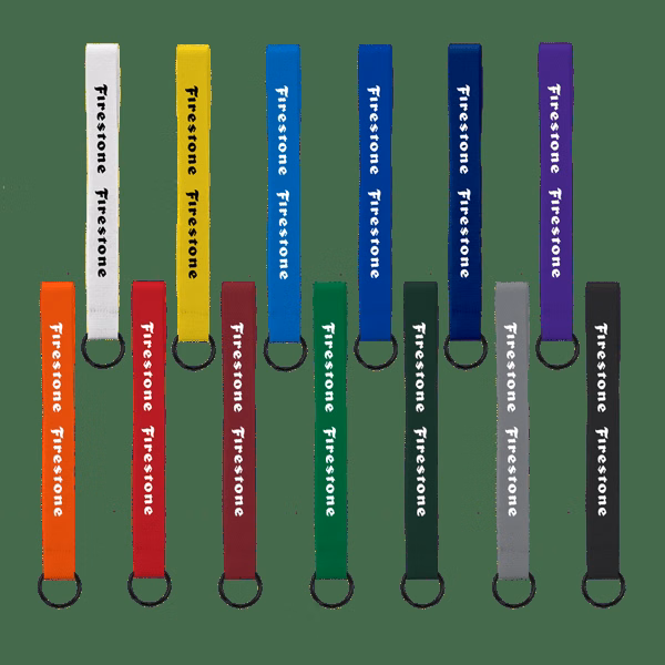 3/4" Sewn Polyester wrist Keychain with Metal Split-Ring