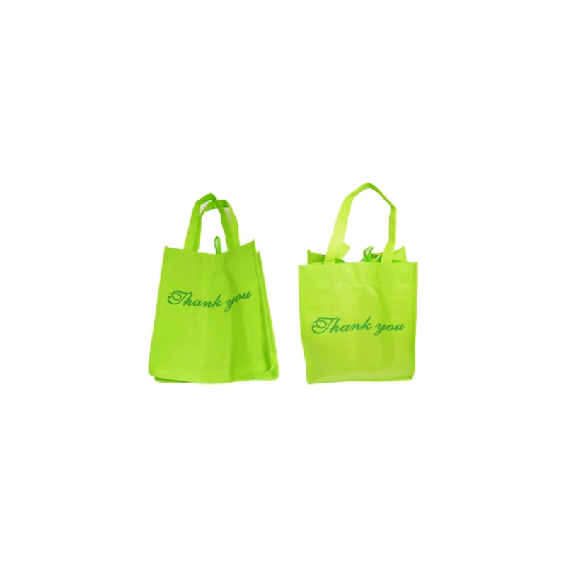Reusable Shopping Bags - 13.5" Bright Green with Handle
