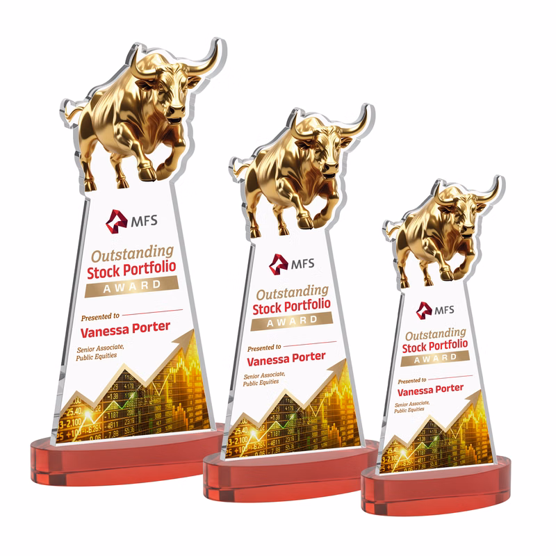 Raging Bull VividPrint™ Award on Alberton Base - Red