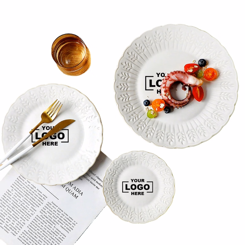 6.1" Ceramic Relief Dim Sum Dish
