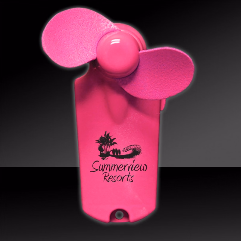 Pink 3 3/4" Handheld Mini Fans