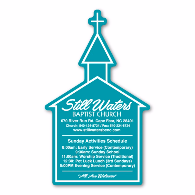 Church Magnet - 2.25" x 3.75" - 30 mil - Outdoor Safe