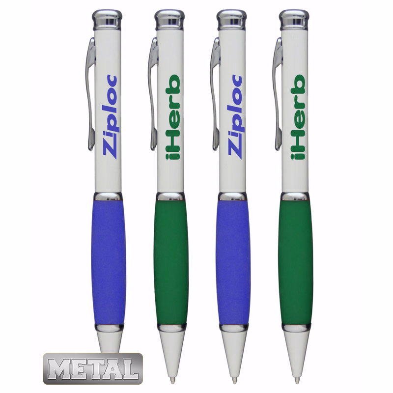 Pearl Lacquered Chrome Pen W/ Colored Grip