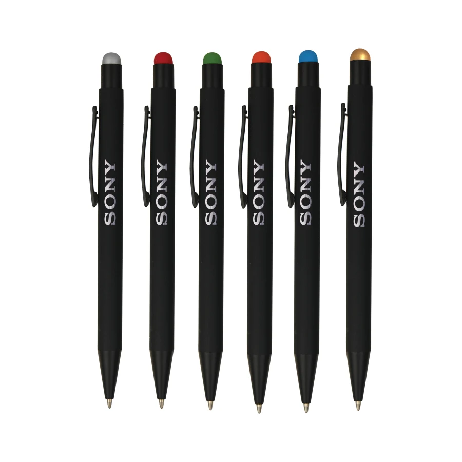 Union Printed -Click Metal Ballpoint Pen w/ Stylus & Chrome Logo 1