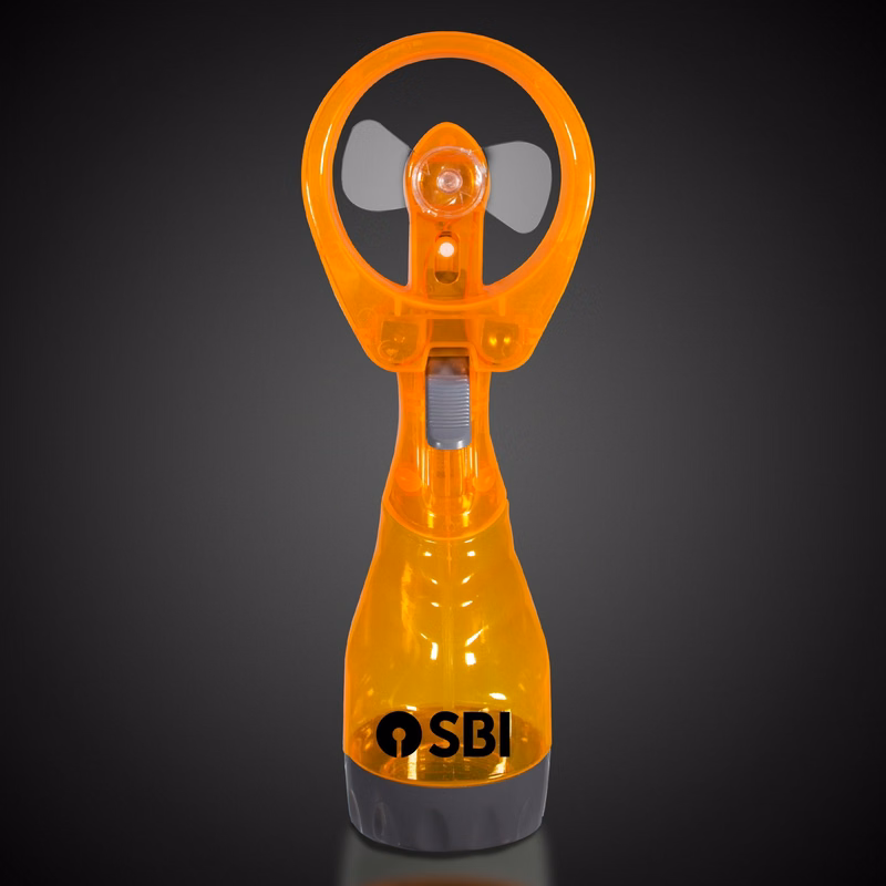 Orange Water Spray Fan