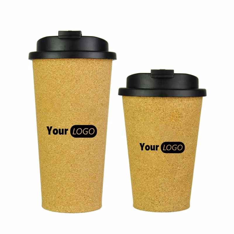 100 Pcs Cork Coffee Mug With Lid 10oz 14oz