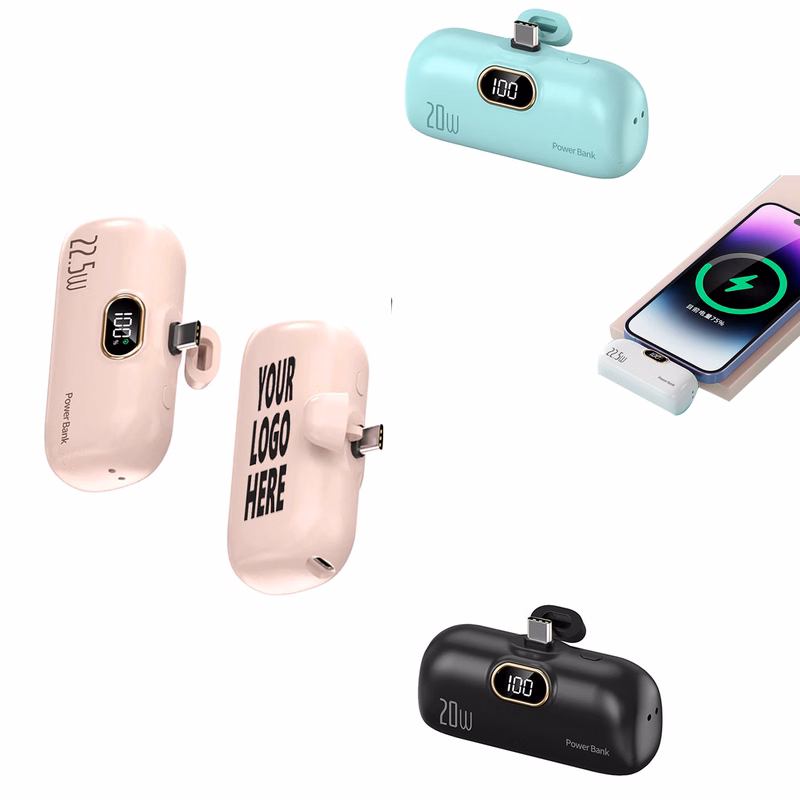 Plastic Mini Capsule 3000mA Charge Power Bank