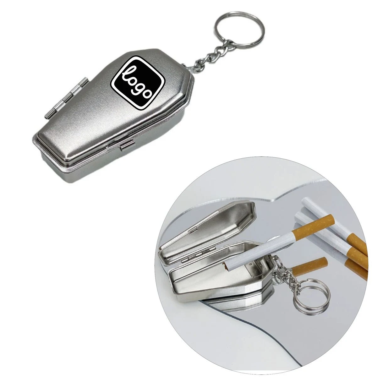 Keychain Ashtray Metal Portable Pocket 1