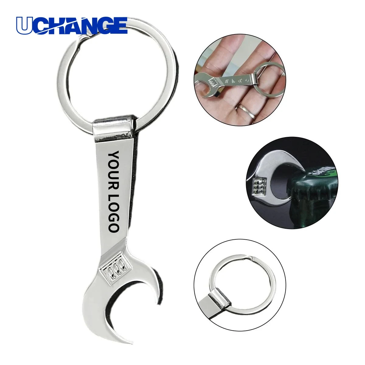 Bottle Opener Wrench Tool Keychain Metal Waist Design 1