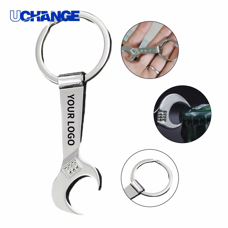 Bottle Opener Wrench Tool Keychain Metal Waist Design
