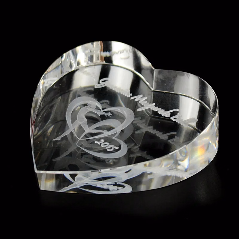 Crystal Heart Paperweight