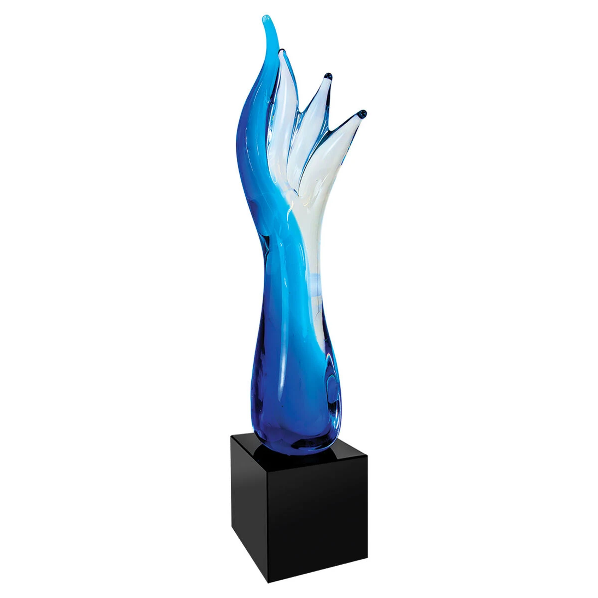 Blue Aspire Art Glass 17" 1