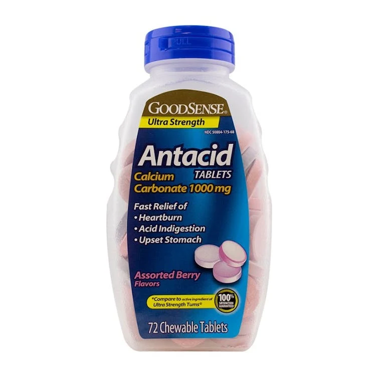 Antacid Chew Tabs - Calcium Carbonate Assorted Berry Flavors 1